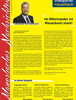 Mauerbacher Nachrichten :: November 2024